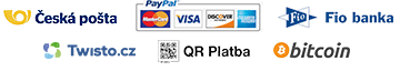 Doprava a platba: Česká pošta, PayPal, FIO Banka a QR platba